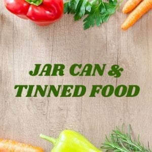 Jar, Can & Tin Food